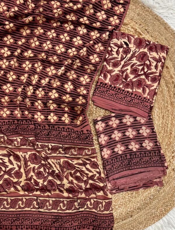 Modal Silk With Dupatta Modal Silk  With Bottom Maslin Cotton