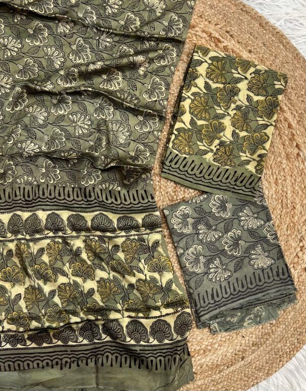 Modal Silk With Dupatta Modal Silk  With Bottom Maslin Cotton