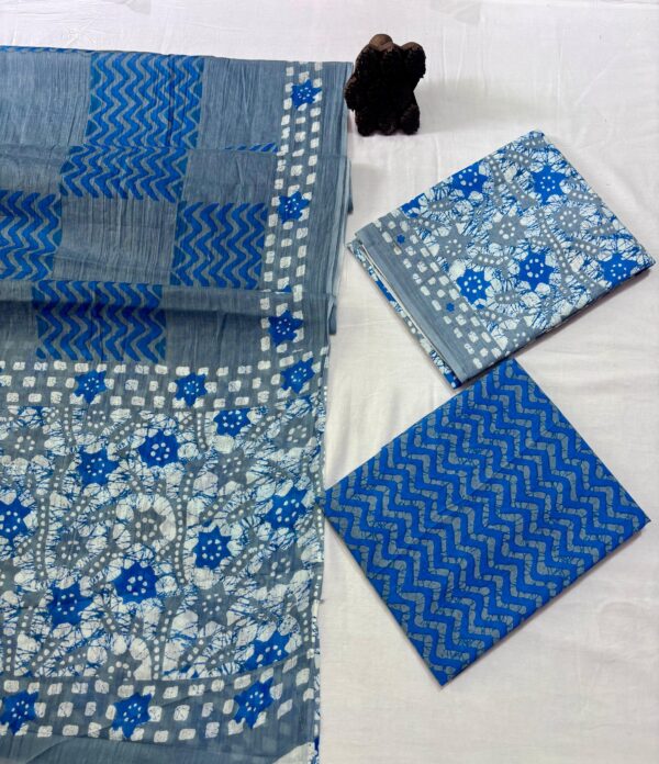 Jaipuri Print Cotton Suit With Cotton Dupatta