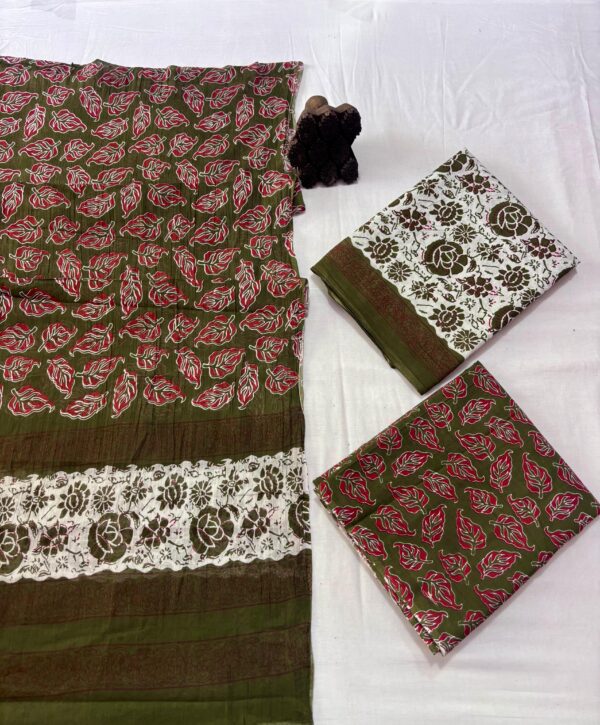 Jaipuri Print Cotton Suit With Cotton Dupatta
