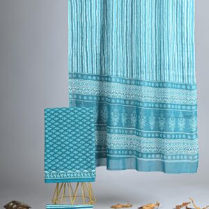 Jaipuri Print Cotton Suit With Cotton Dupatta