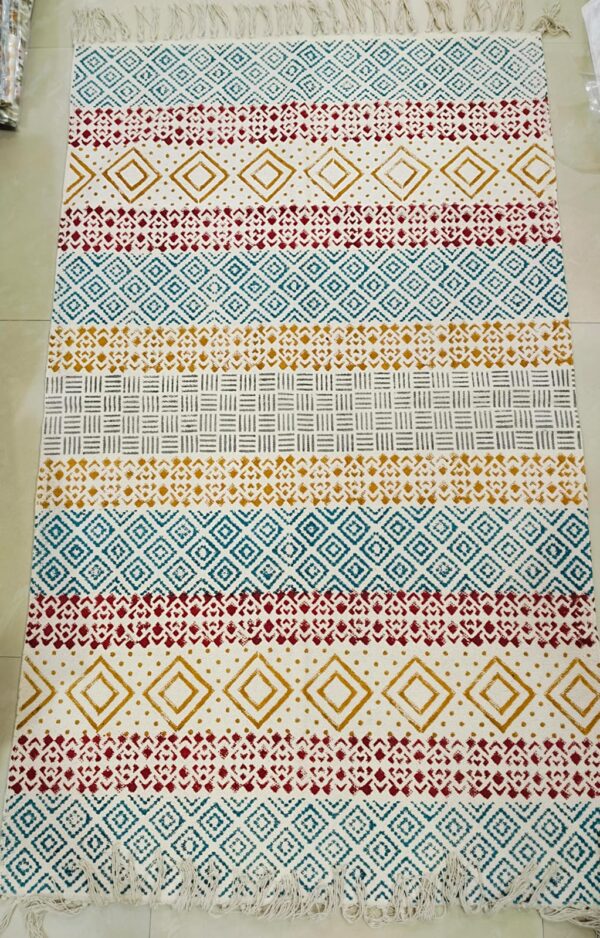 Hand Block Print Cotton Rugs