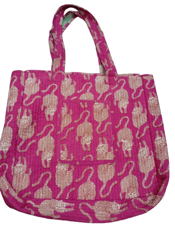 Jaipuri Print Cotton Quilted Tote Bag