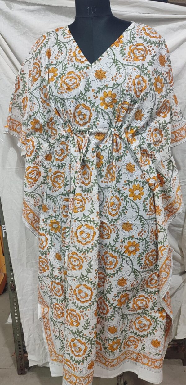 Block Print Long Kaftan
