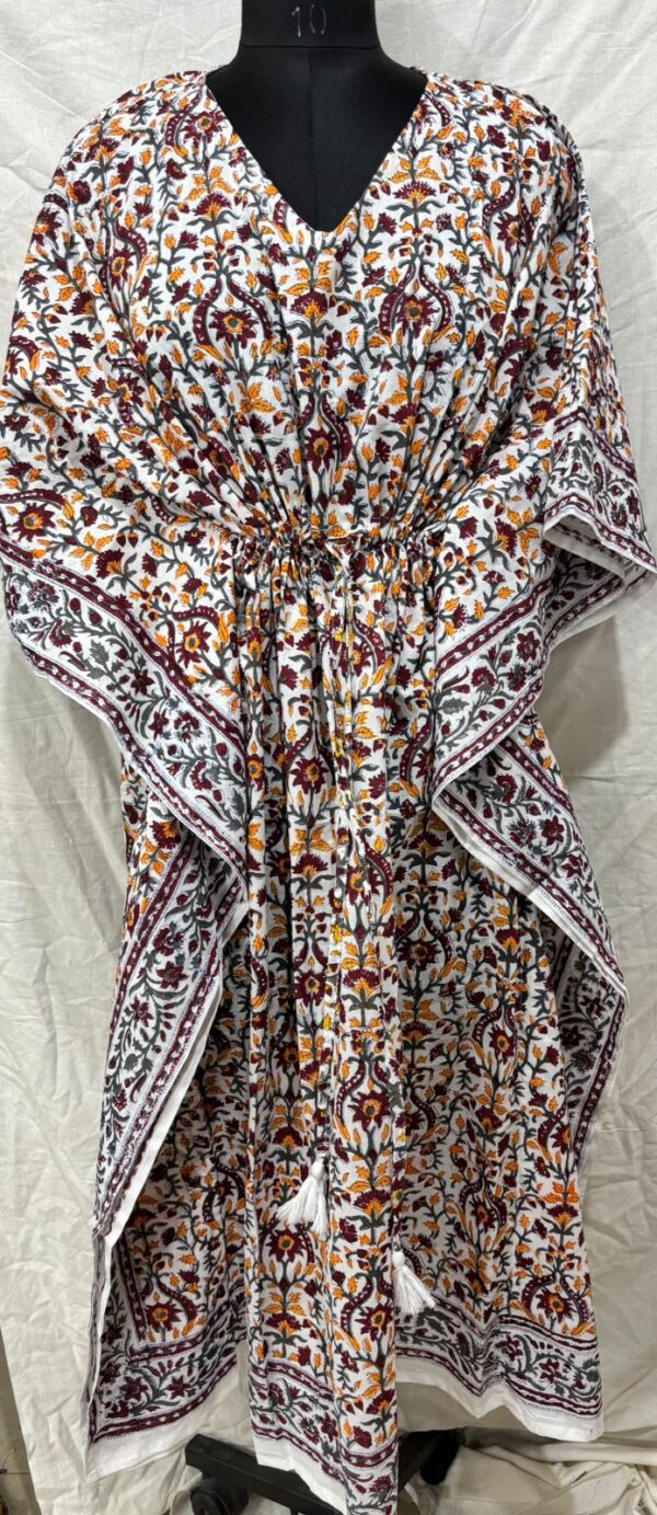 Block Print Long Kaftan
