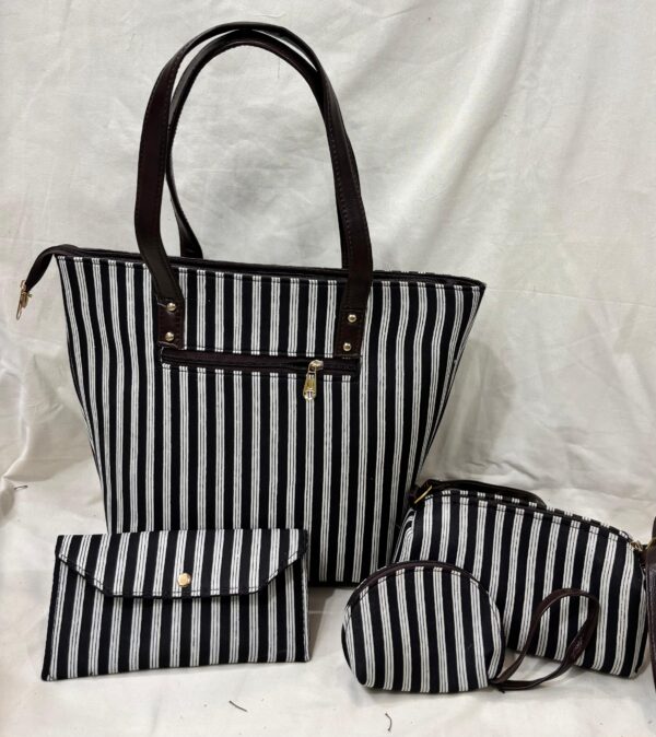 Jaipuri Print Cotton 4 Pcs Bag Set