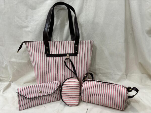 Jaipuri Print Cotton 4 Pcs Bag Set