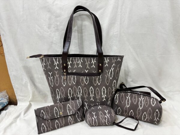 Jaipuri Print Cotton 4 Pcs Bag Set