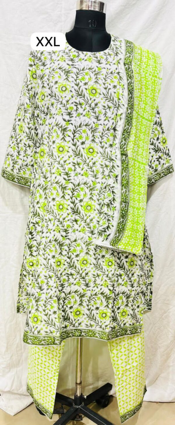 Cotton Stitched Suit With Cotton Dupatta