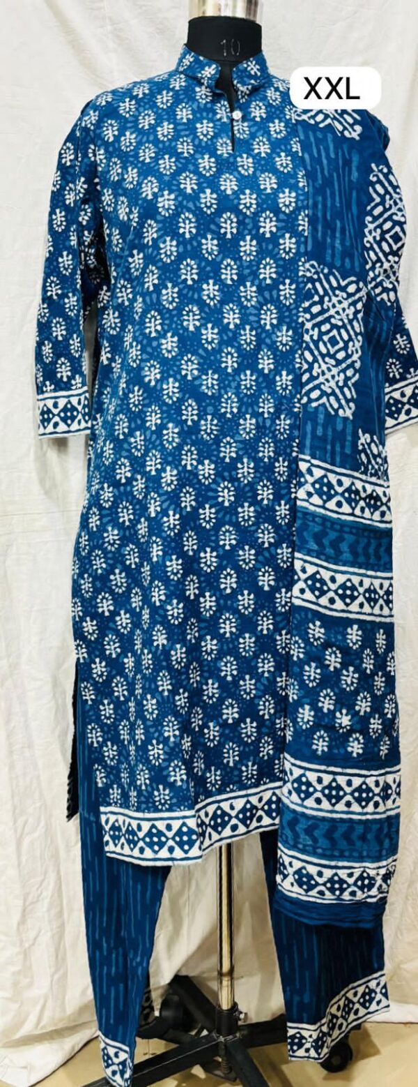 Cotton Stitched Suit With Cotton Dupatta