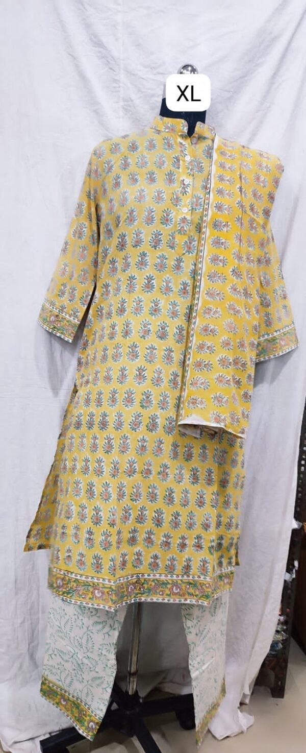 Cotton Stitched Suit With Cotton Dupatta