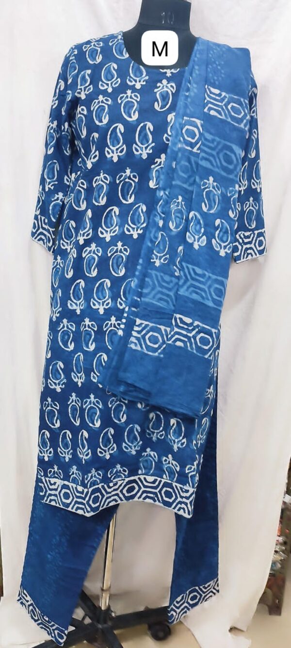 Cotton Stitched Suit With Cotton Dupatta