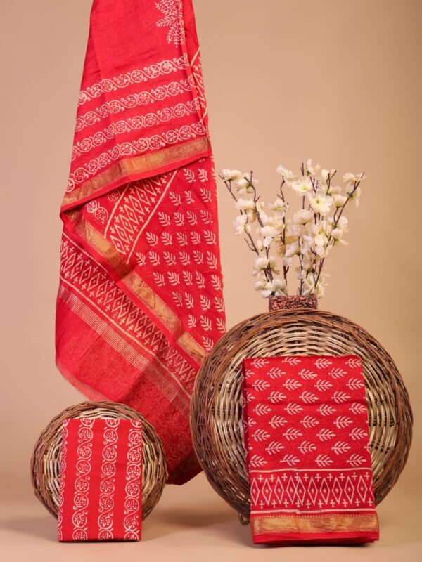 Block Print Maheshwari Suit