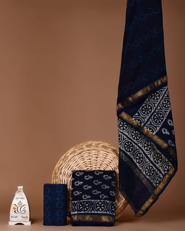 Block Print Maheshwari Suit