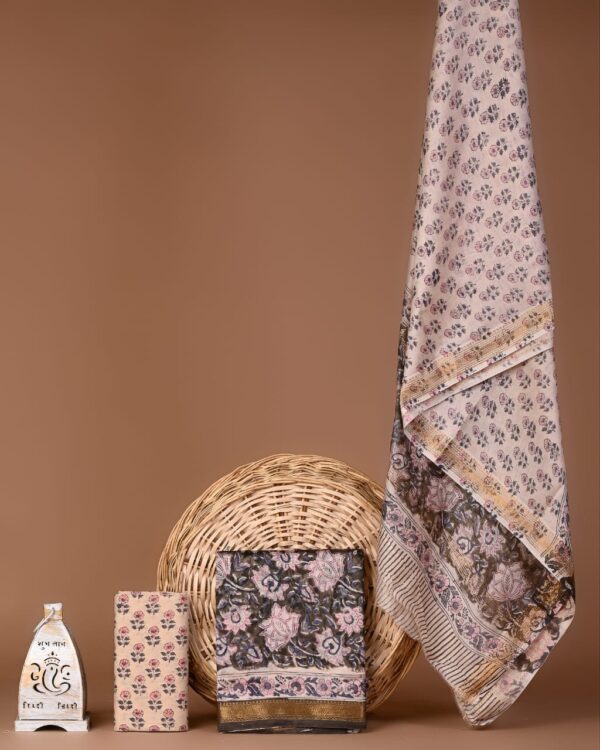 Block Print Maheshwari Suit