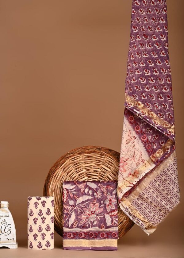 Block Print Maheshwari Suit