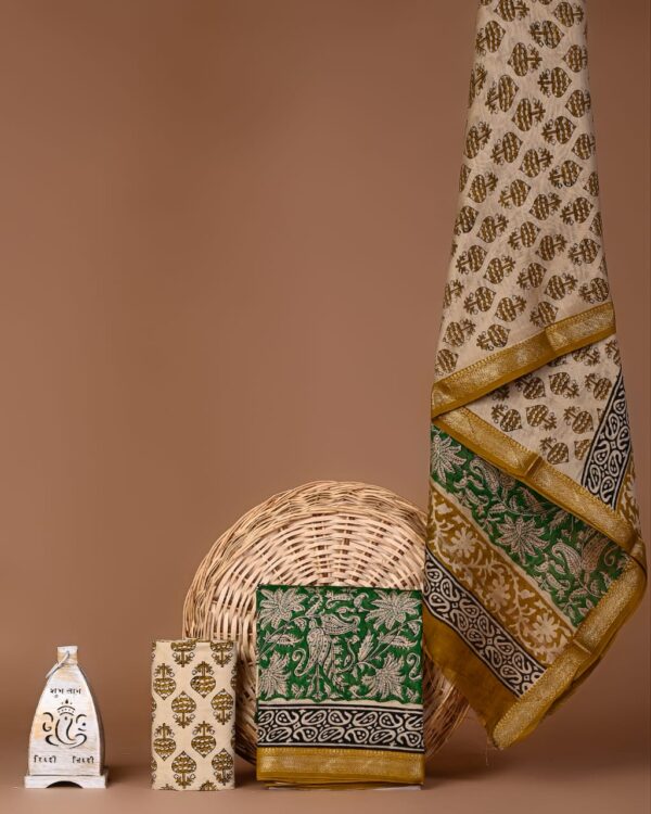 Block Print Maheshwari Suit