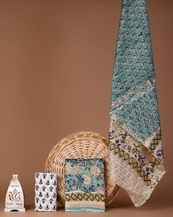 Block Print Maheshwari Suit