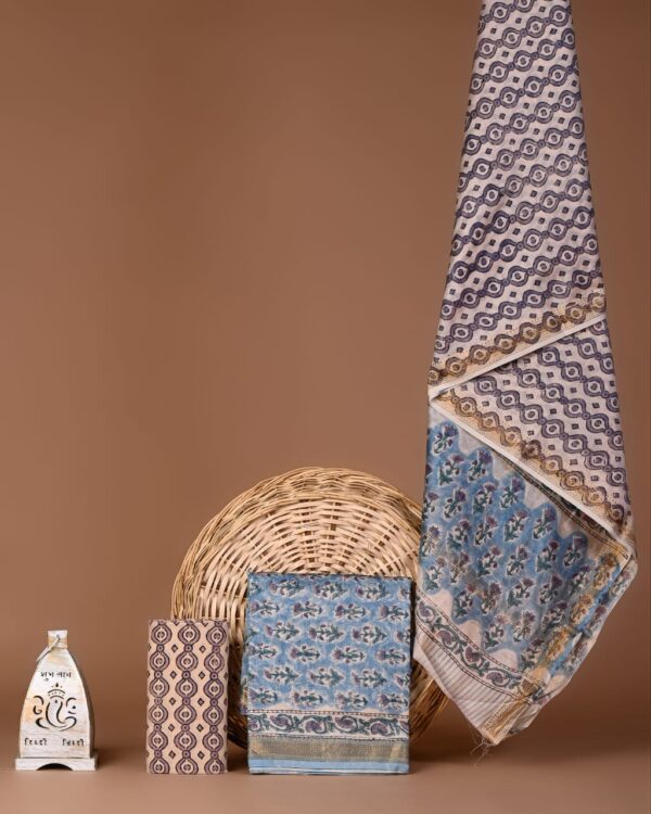 Block Print Maheshwari Suit