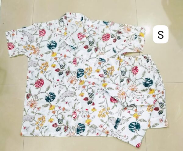 Jaipuri Print Short Night Suit