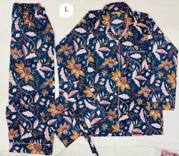 Jaipuri Print Night Suits Long
