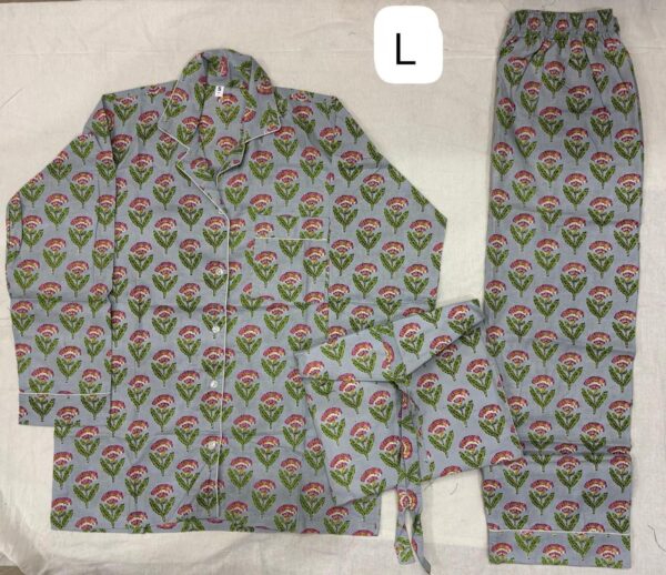 Jaipuri Print Night Suits Long
