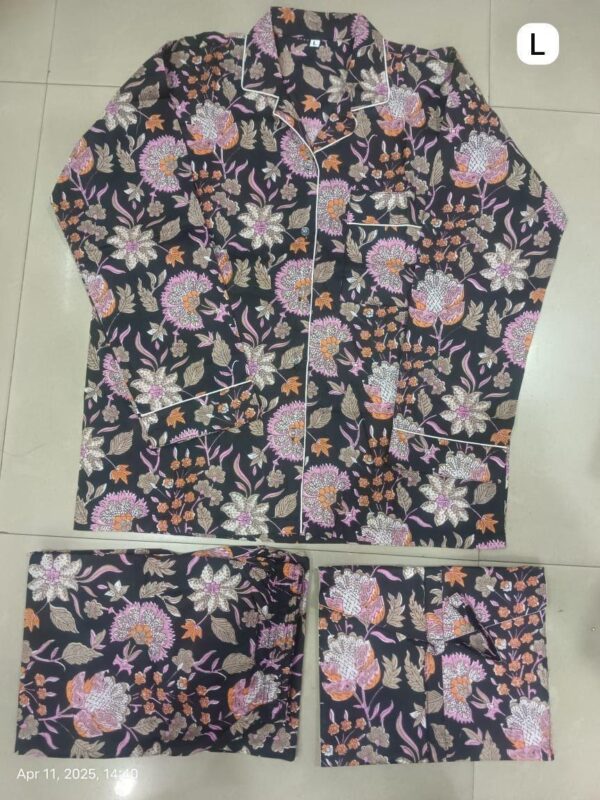 Jaipuri Print Night Suits Long