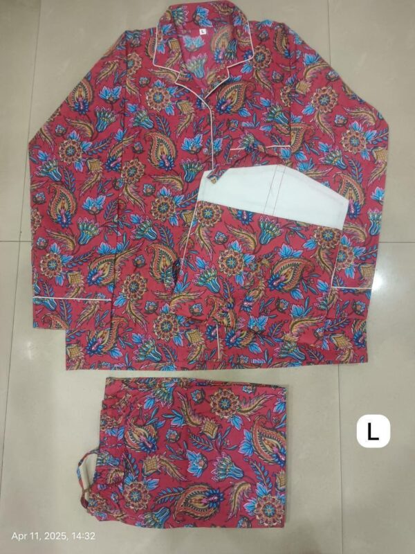 Jaipuri Print Night Suits Long