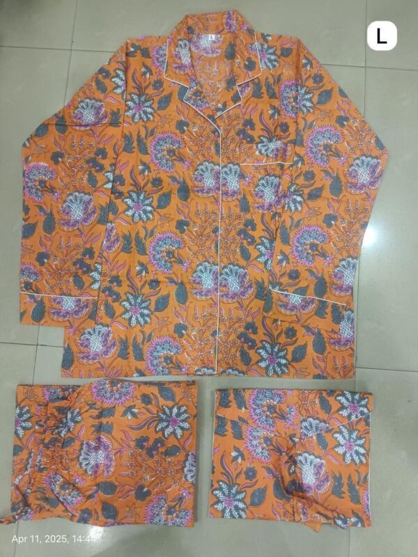 Jaipuri Print Night Suits Long