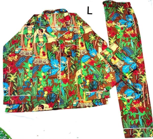 Jaipuri Print Night Suits Long