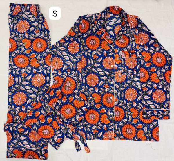 Jaipuri Print Night Suits Long