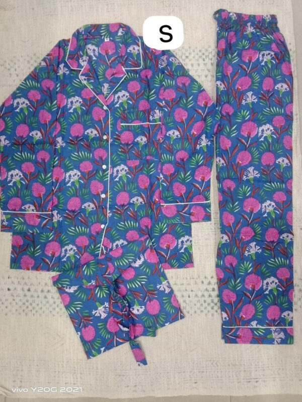 Jaipuri Print Night Suits Long