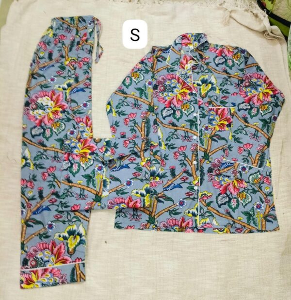 Jaipuri Print Night Suits Long