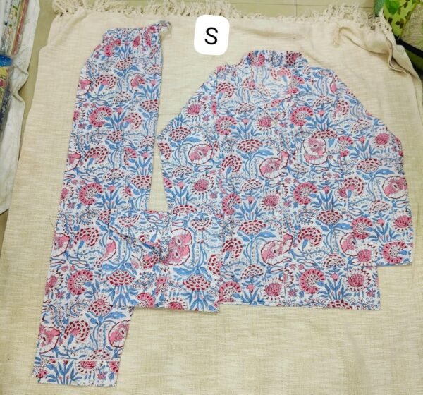 Jaipuri Print Night Suits Long