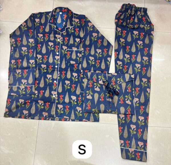 Jaipuri Print Night Suits Long