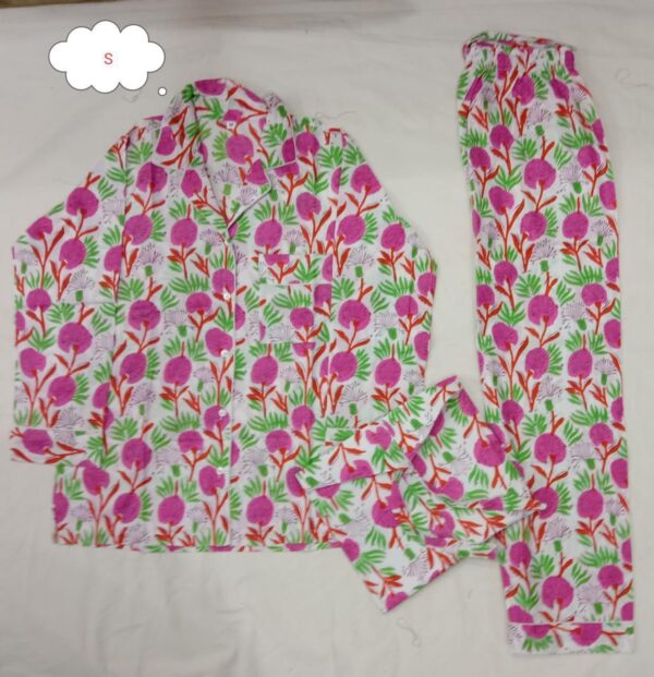 Jaipuri Print Night Suits Long