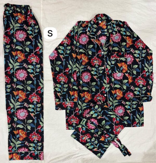 Jaipuri Print Night Suits Long