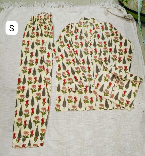 Jaipuri Print Night Suits Long