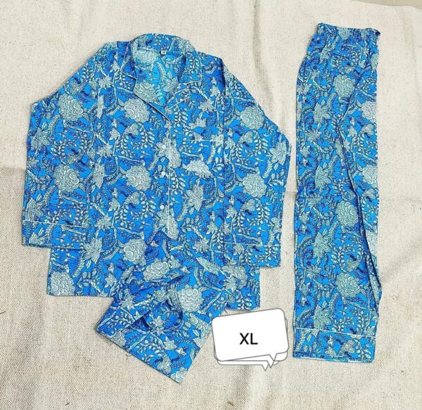 Jaipuri Print Night Suits Long