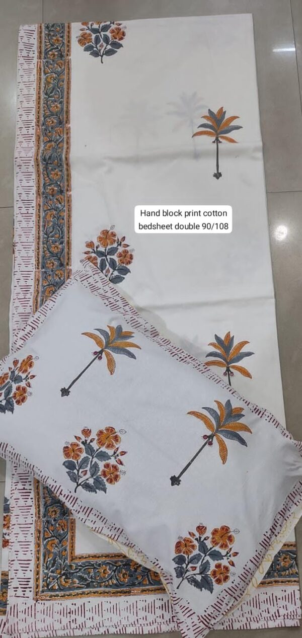 Block Print Bedsheet With 2 Pillow