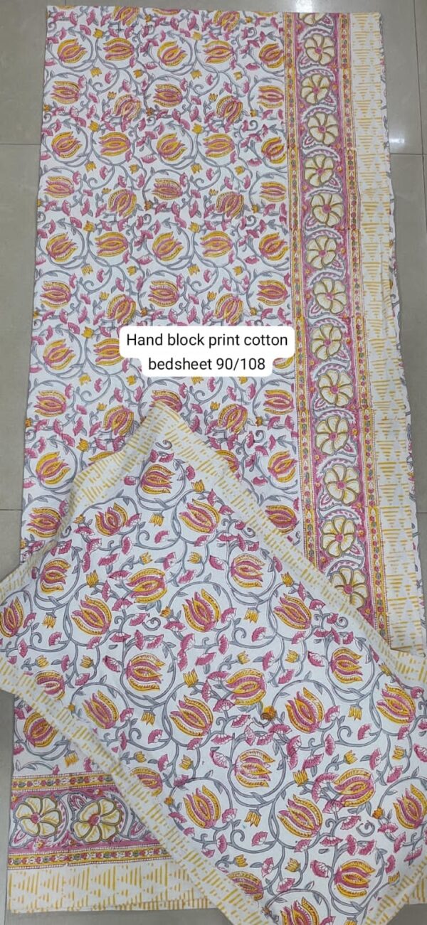 Block Print Bedsheet With 2 Pillow