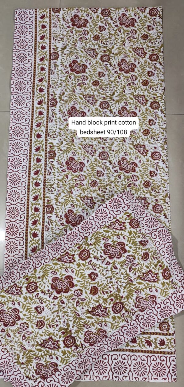 Block Print Bedsheet With 2 Pillow