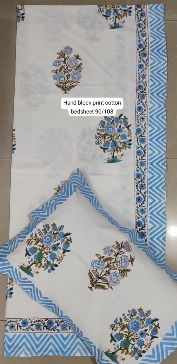 Block Print Bedsheet With 2 Pillow