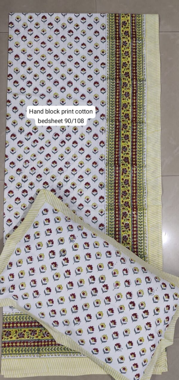 Block Print Bedsheet With 2 Pillow