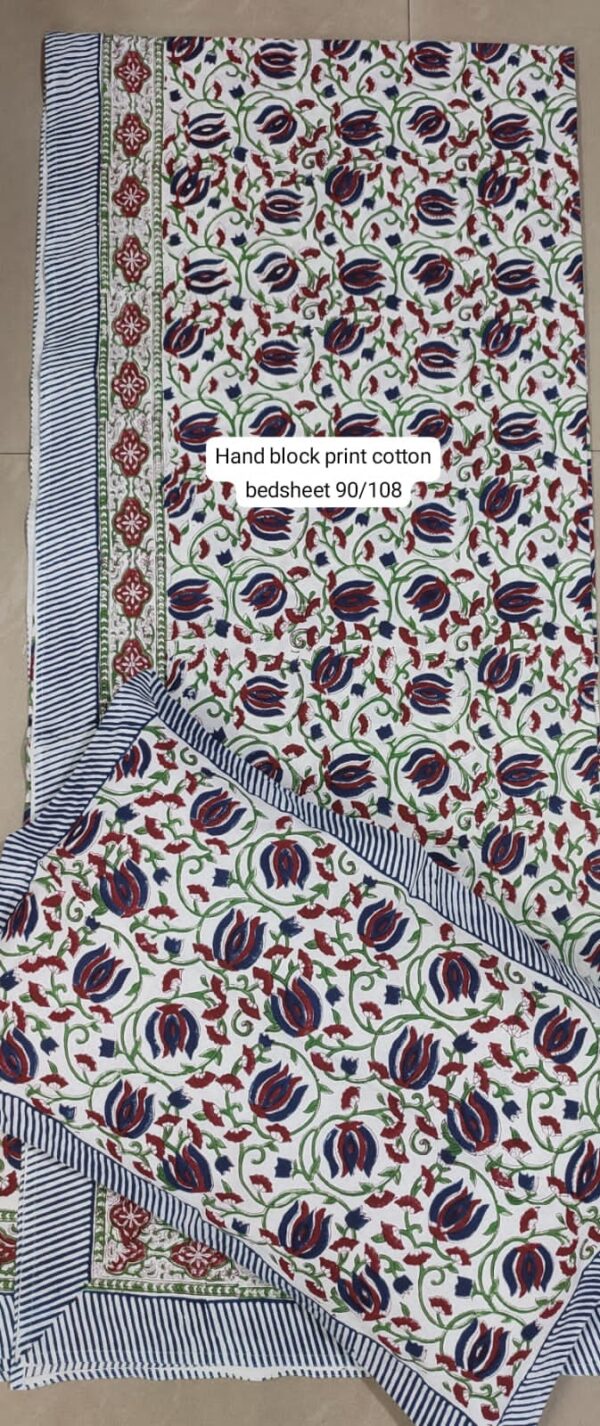 Block Print Bedsheet With 2 Pillow