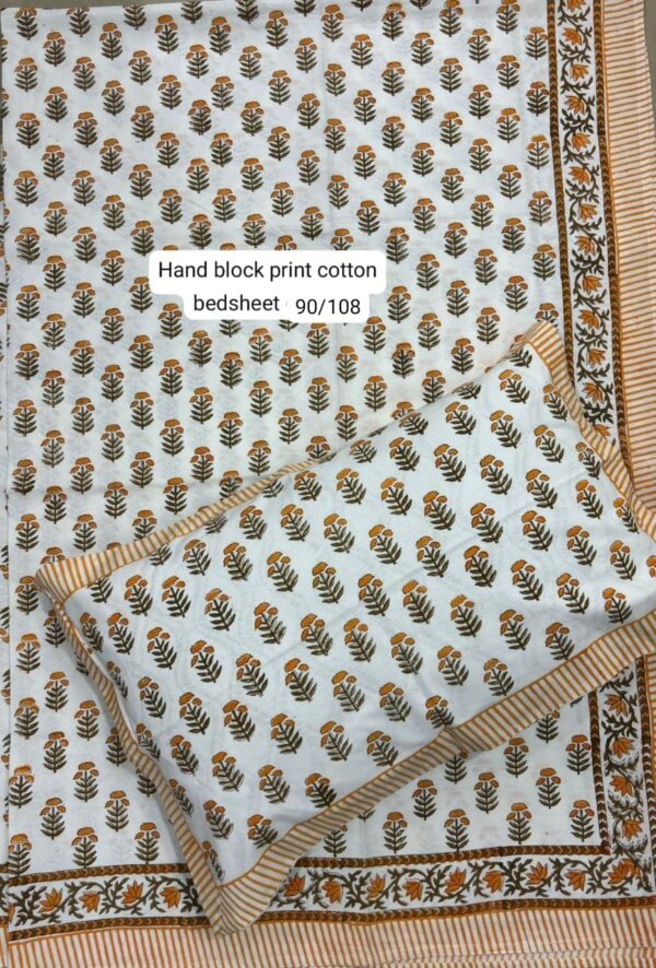 Block Print Bedsheet With 2 Pillow