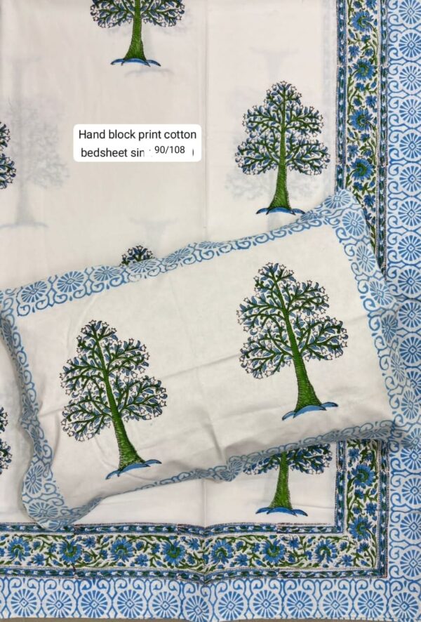 Block Print Bedsheet With 2 Pillow