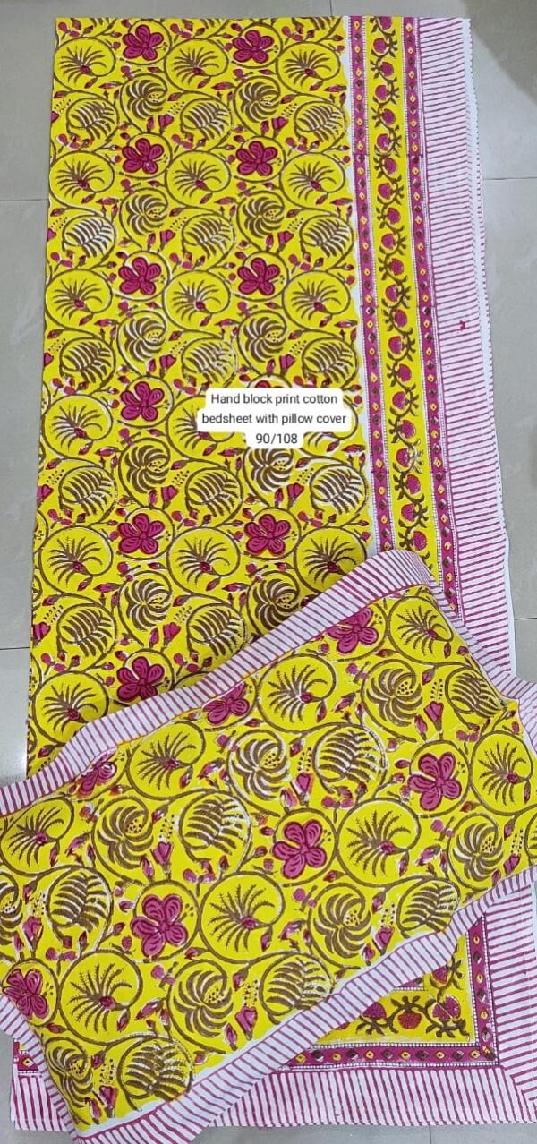 Block Print Bedsheet With 2 Pillow