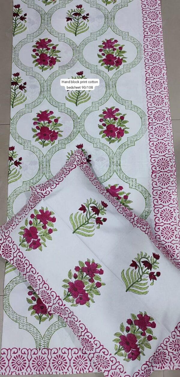 Block Print Bedsheet With 2 Pillow