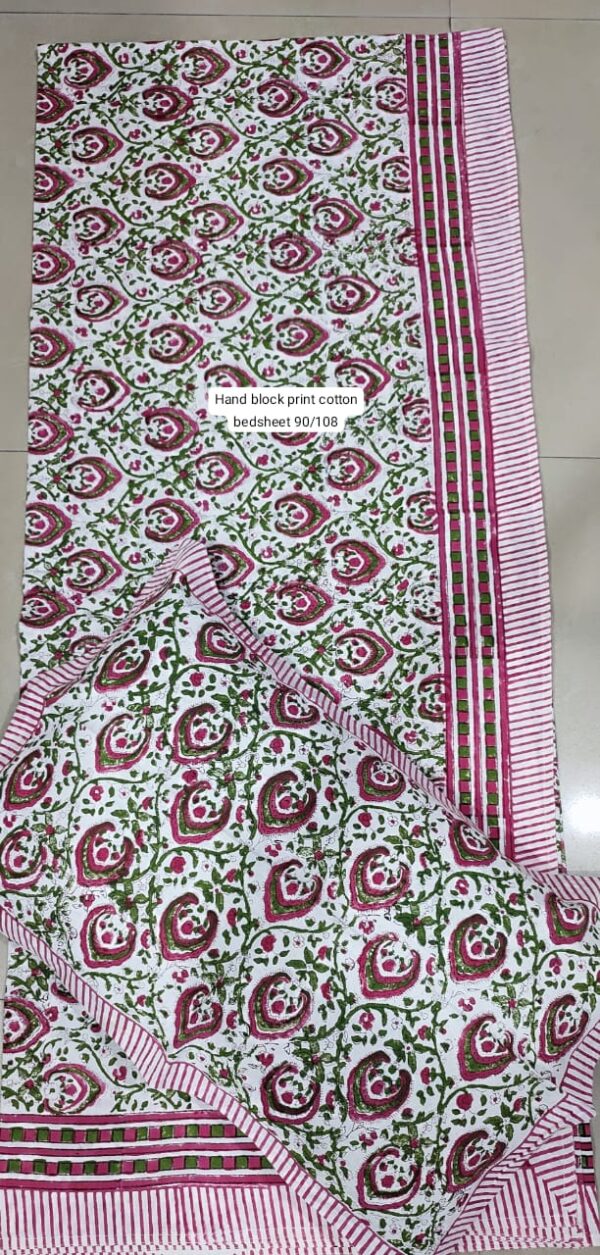 Block Print Bedsheet With 2 Pillow